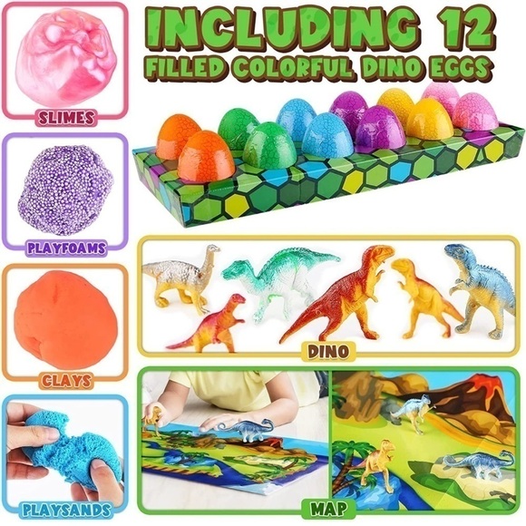 Brand New Dinosaur Surprise Toy Inside Eggs Science Stem Activities Easter Gift - Picture 2 of 14